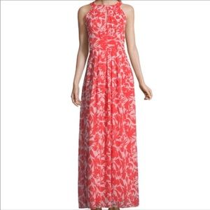 Beautiful coral/white floral dress, size 6
